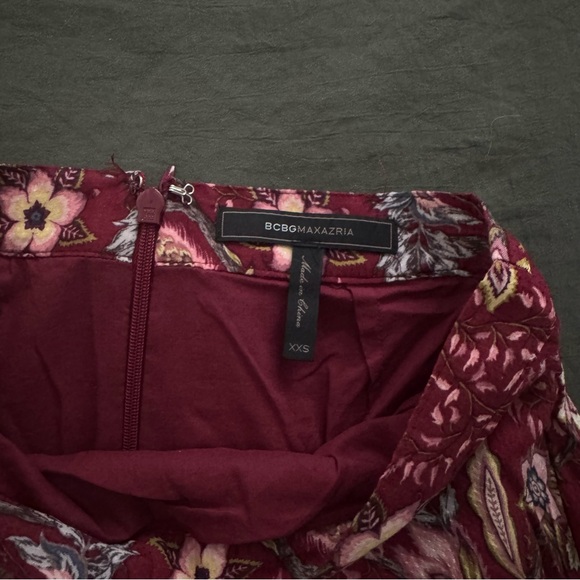 BCBGMaxAzria Floral Print Handkerchief Midi Skirt - Picture 6 of 7